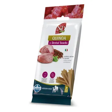 Petisco Dental N-D Quinoa Controle de Calorias Caes Medios e Grandes Cordeiro 100g